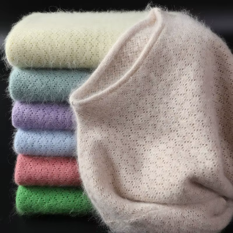 Pull en cachemire de vison pur pour femme, col rond, court, ample, tricot, chemise à manches longues
