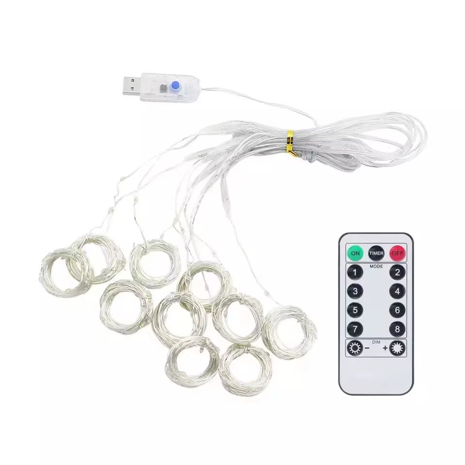 Guirlande lumineuse rideau LED 3M, guirlande lumineuse féerique de noël, lumières de glaçons pour fê