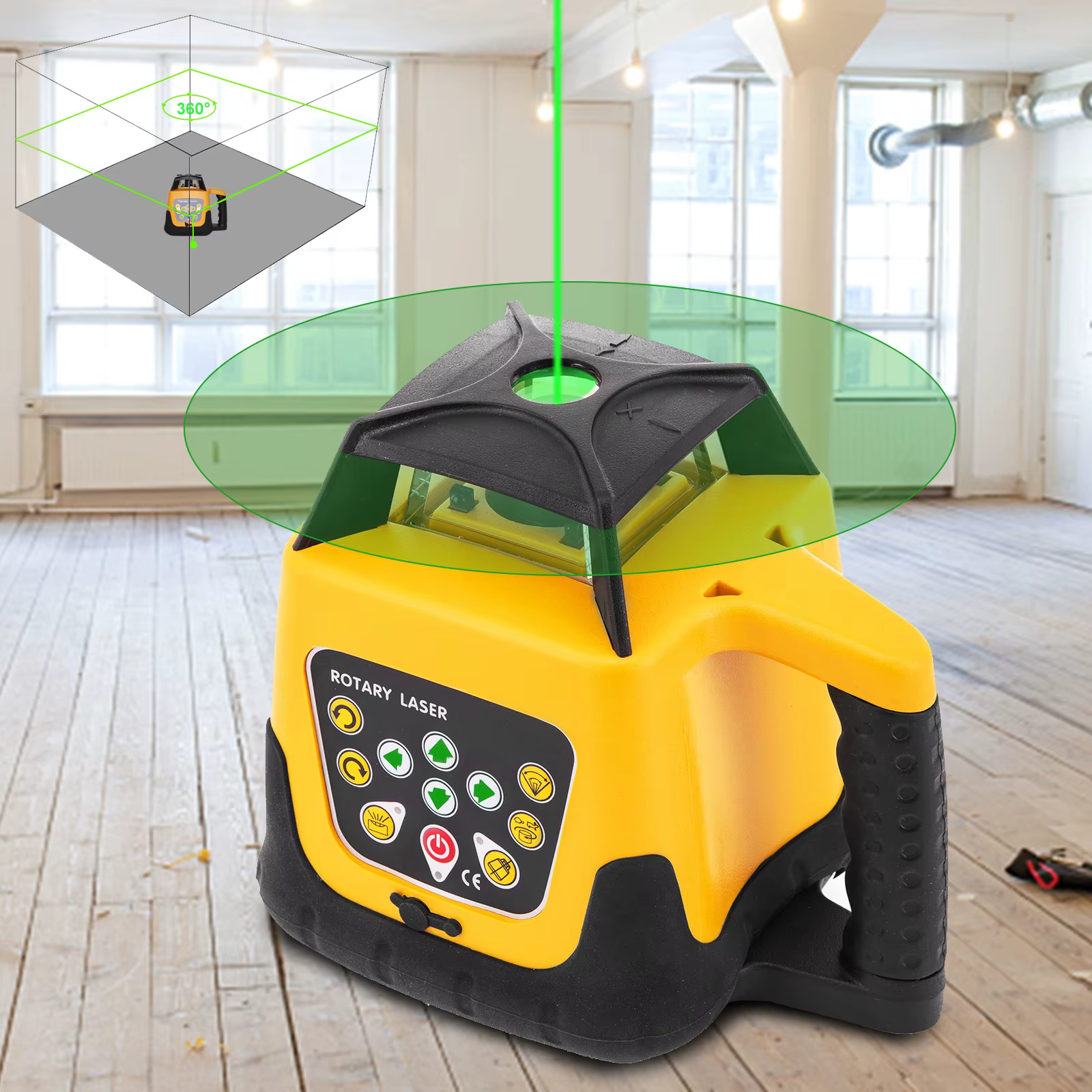 SucceBuy 360 niveau Laser rotatif auto-nivelant 500m balayage horizontal vertical Construction de me