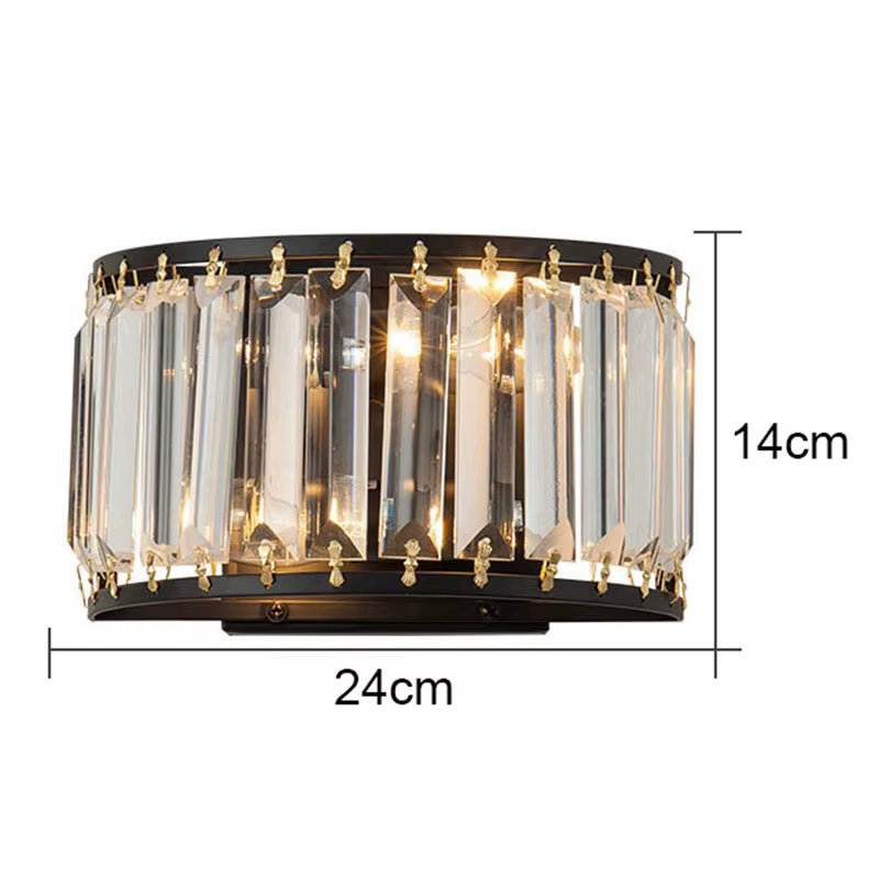 Applique murale moderne en cristal de luxe, éclairage de chambre à coucher, chevet, atmosphère Simpl