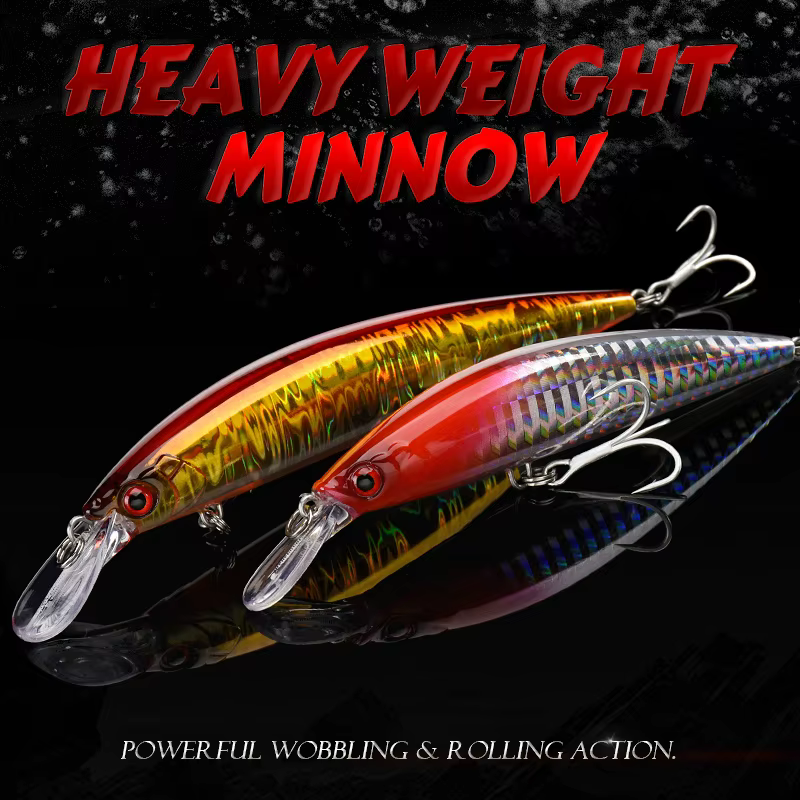 ALLBLUE poids lourd vairon 90mm/110mm coulant Jerkbait Longcast leurre de pêche eau salée bar de mer