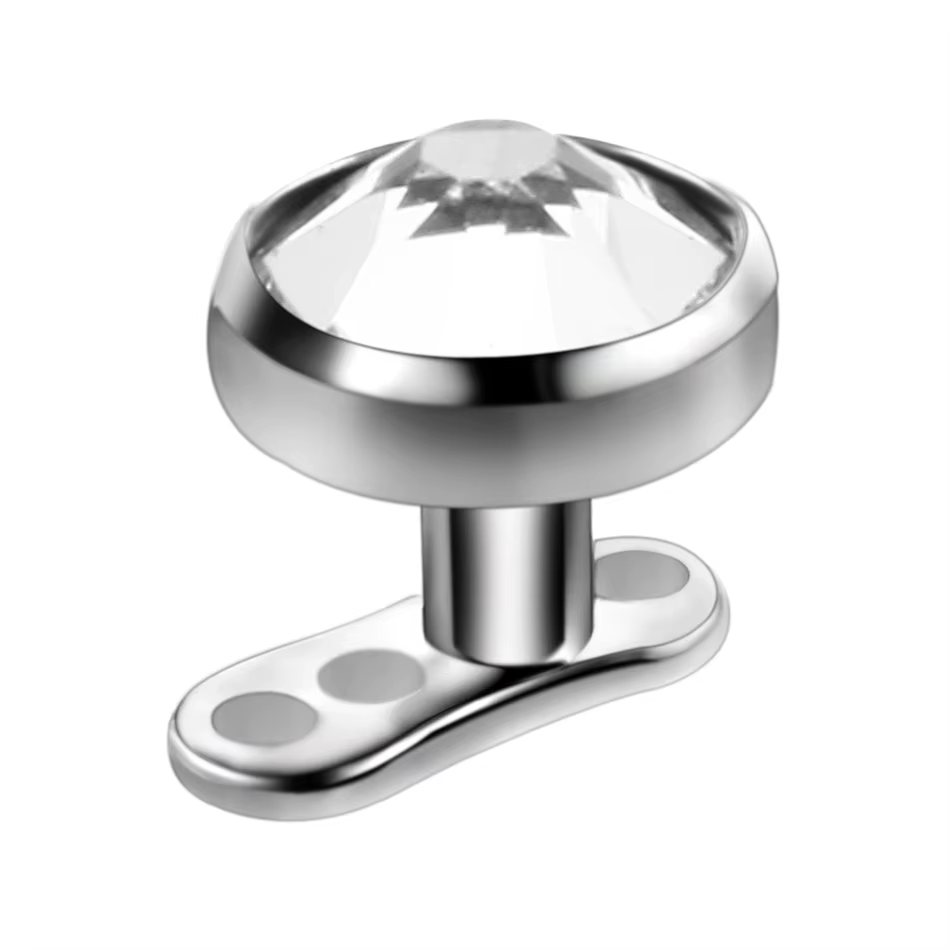 10 pièces/lot Micro Piercings dérmiques ensemble titane Base d'ancre cutanée et hauts Skinner plonge