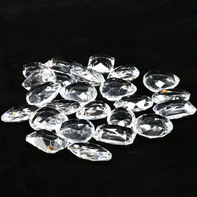 Lot de pierres rectangulaires en forme de diamant, 20-25mm, 10 pièces, accessoires pour jetons, jeux