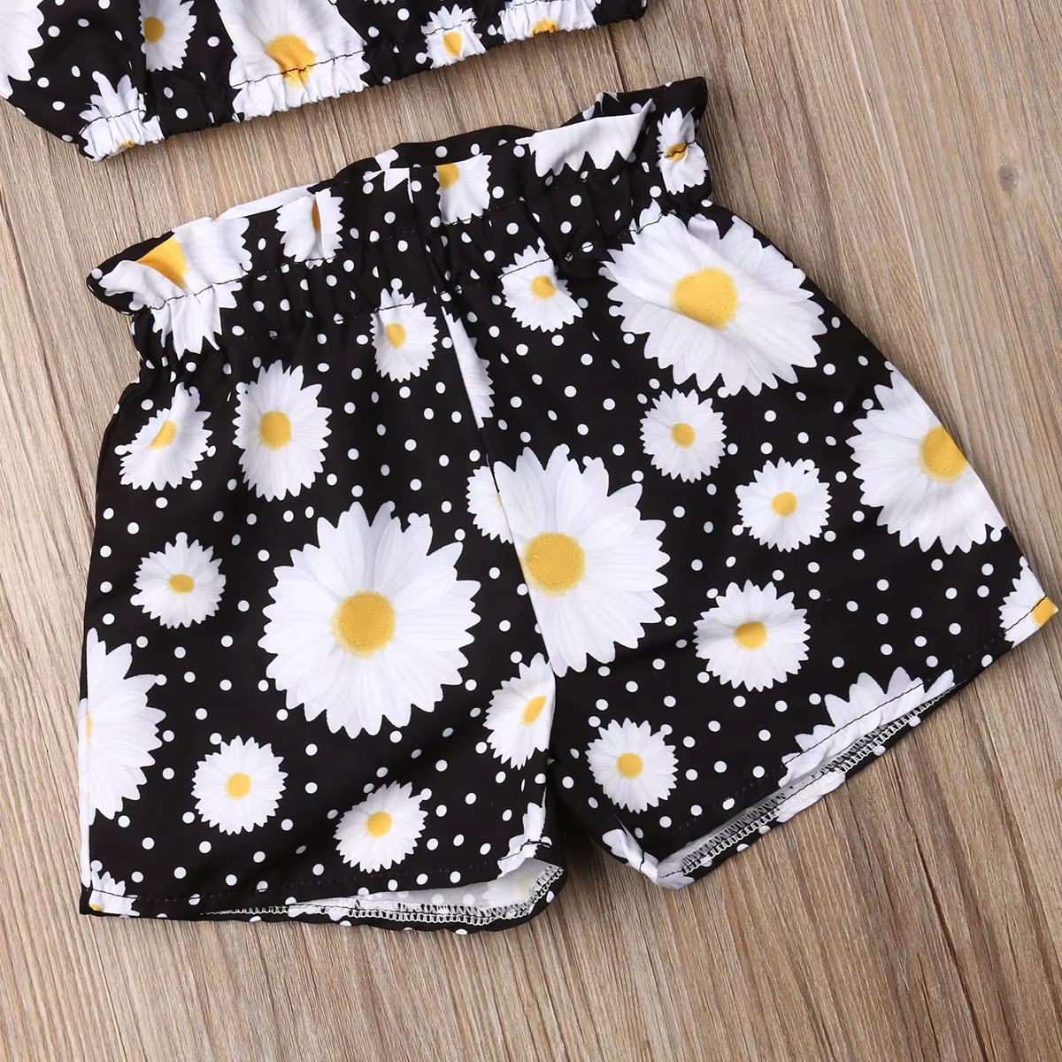Vêtements d'été à la mode pour bébés filles, pantalons courts à volants, tenues 2 pièces, nouvelle c
