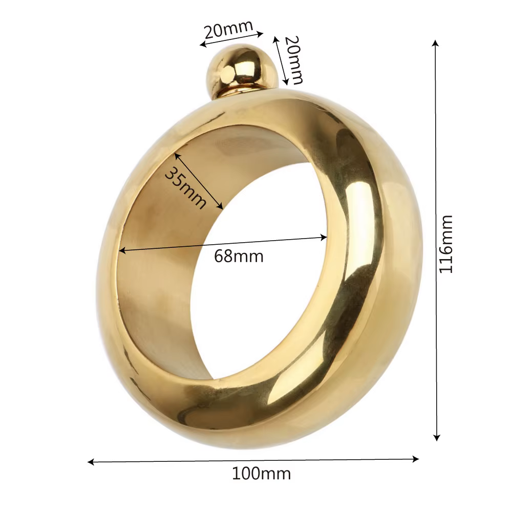 3.5 oz accessoires pour boissons pour whisky Vodka alcool rond Chic flacon de hanche Bracelet élégan