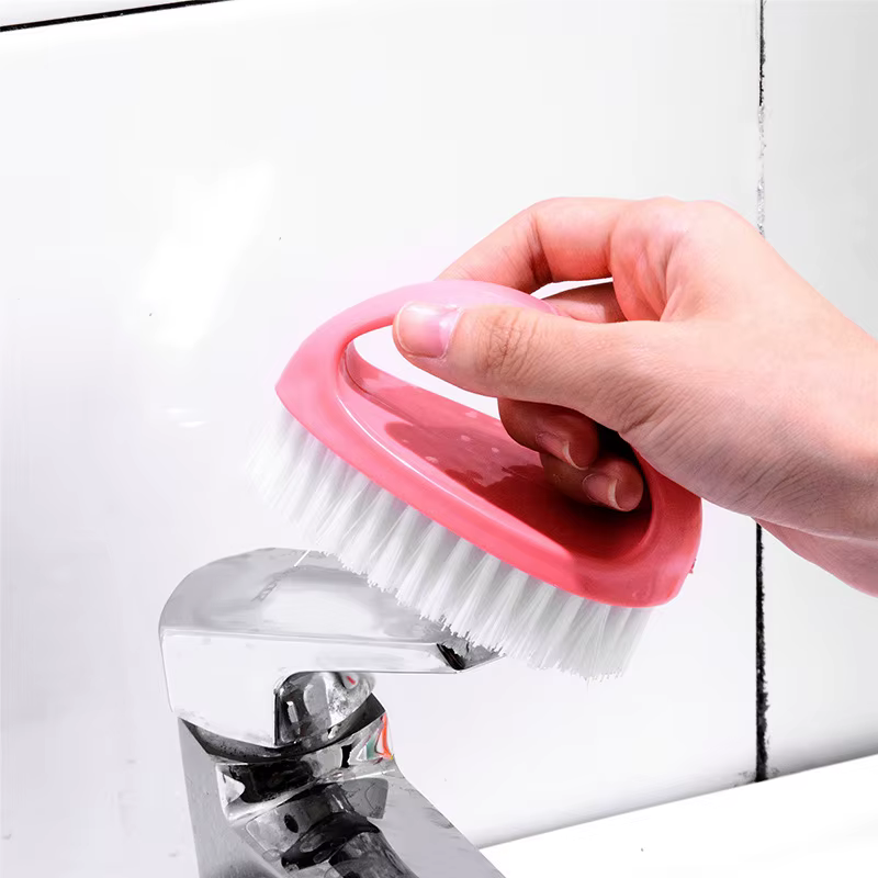Brosse de nettoyage colorée pour travaux ménagers, outil de nettoyage multifonctionnel en forme d'œu