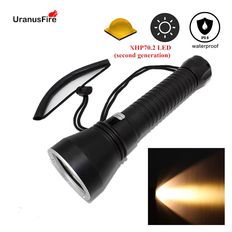 Lampe de poche sous-marine professionnelle à LED, chasse sous-marine, chasse sous-marine, chasse sou