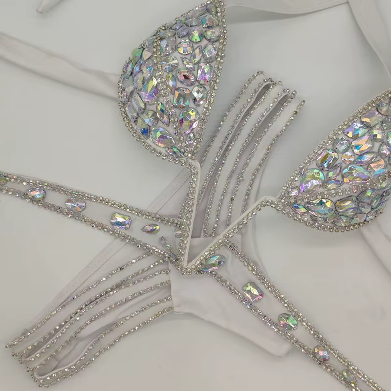 2020 venus vacances sexy femmes daimond push up cristal col en V strass maillots de bain vente chaud