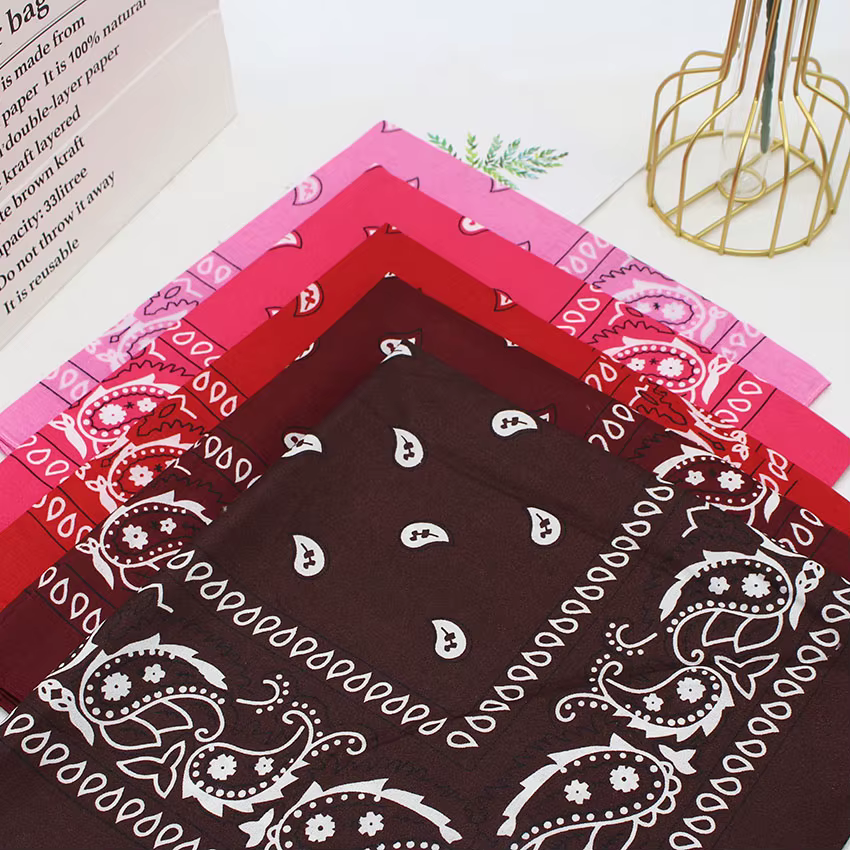 Bandana tête carrée Hip Hop foulards noirs femmes sport Bandana bandeau de cheveux foulard de cou sp