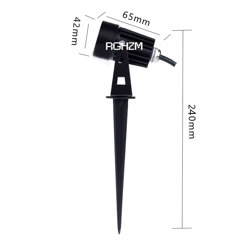 Lanterne de jardin imperméable à pic, éclairage LED, spot lumineux d'extérieur, idéal pour une pelou