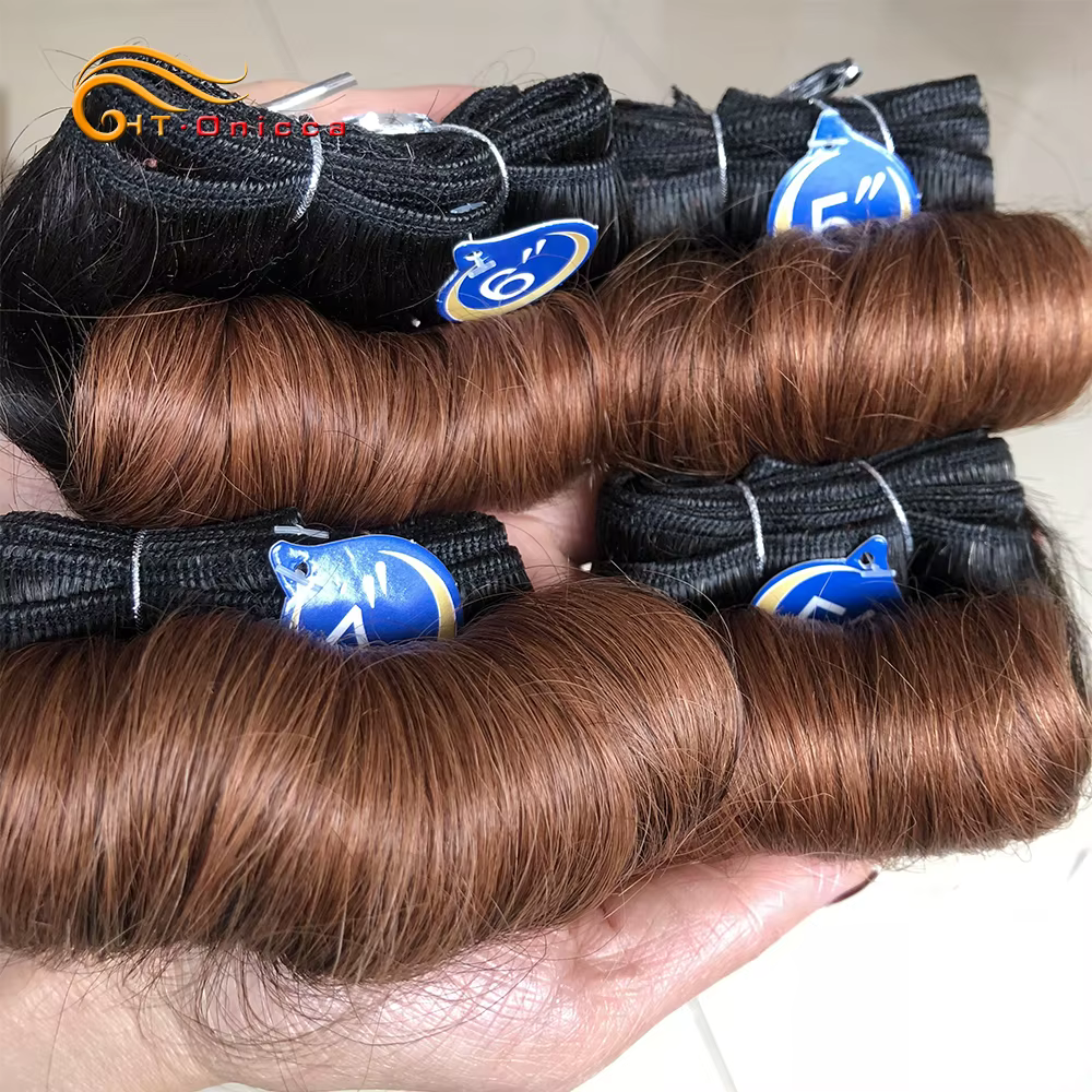 Tissage en lot brésilien Remy 100% naturel bouclé, Extension de cheveux Afro 1B 30, bordeaux, 5 5 6 