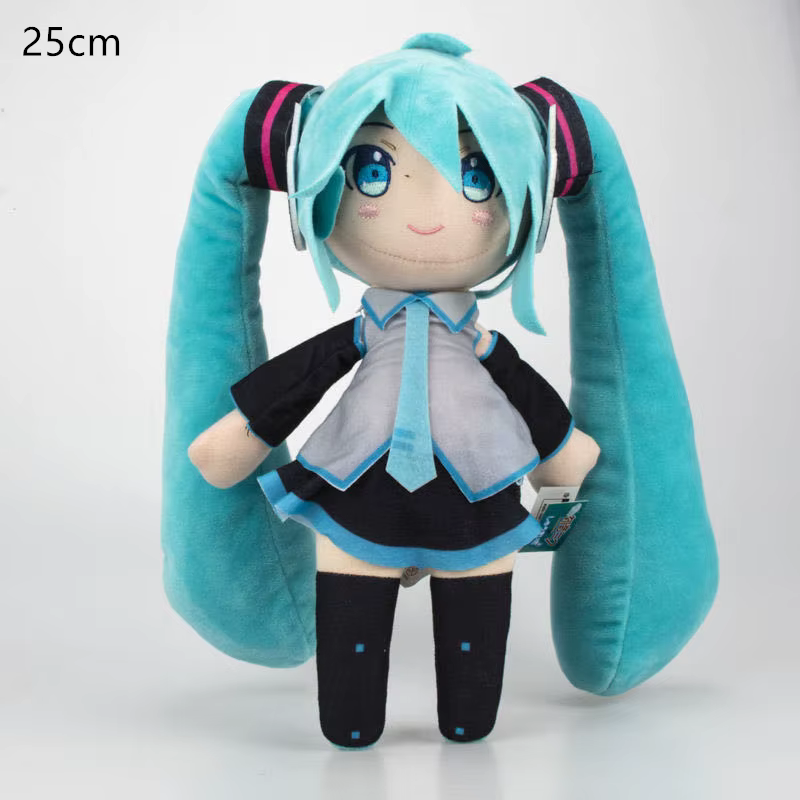 Peluche Hatsune Miku de 25 à 32cm, dessin animé japonais, poupée douce, oreiller futur, mignon, cade