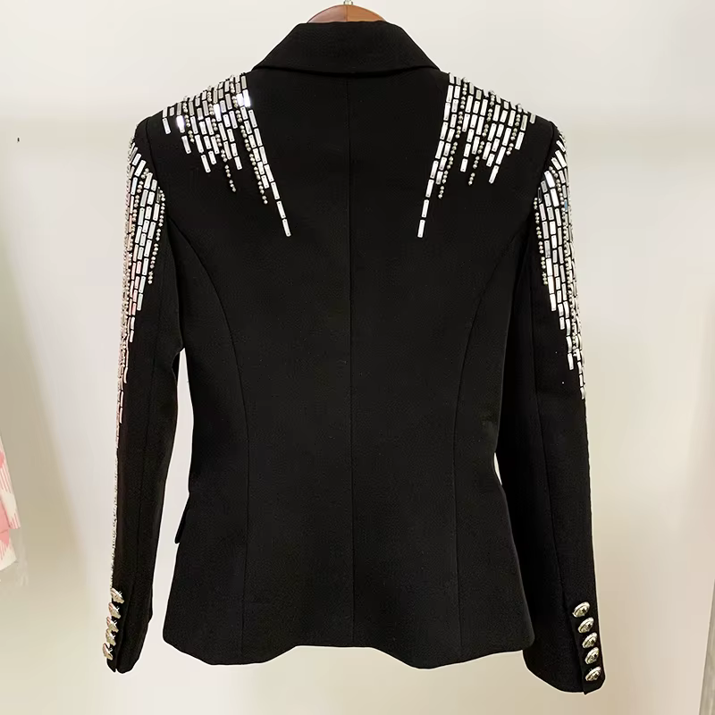 HIGH STREET 2026 Nouvelle veste de créateur tendance pour femme, double boutonnage, luxueuse, bouton