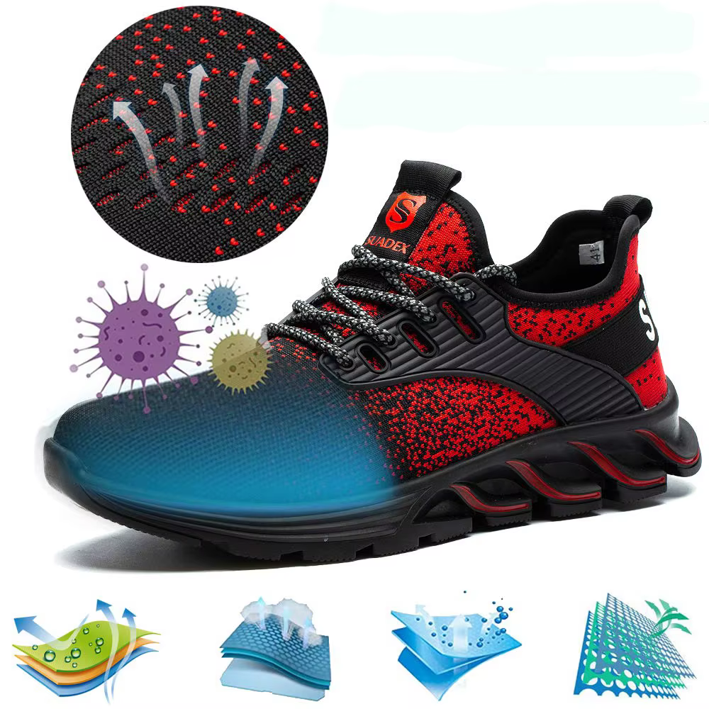 SUADEX Chaussures de Sécurité Hommes Femme, Chaussures de Travail Homme, Unisexe Legere Embout Acier