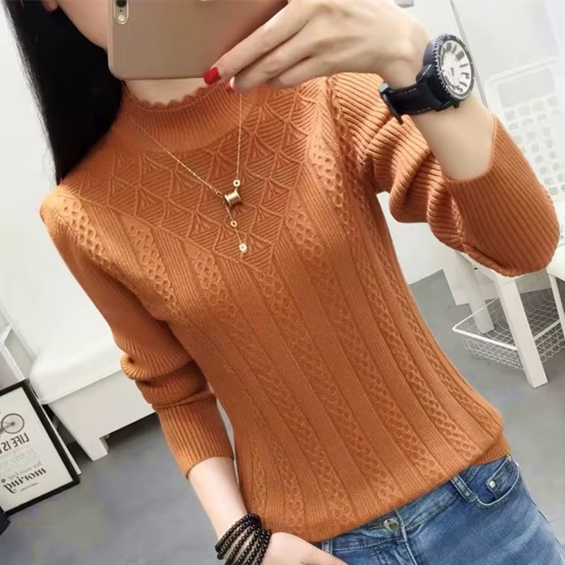 Nouveau élégant printemps automne hiver Femme vêtements tricot Pull Pull chaud Pull Femme à manches 