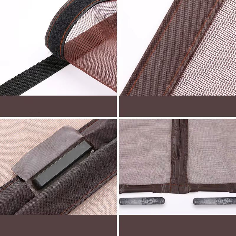 Rideau de porte magnétique Anti-moustique, filet de Protection contre les mouches, ressort magnétiqu