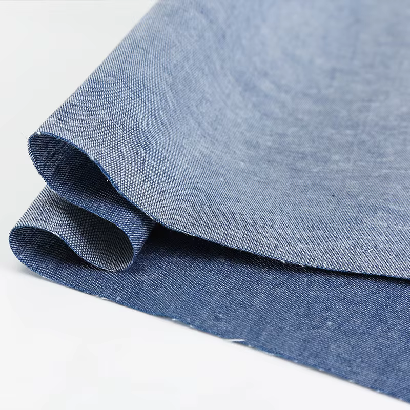 Tissu Denim d'été en coton de couleur unie, pour accessoires de couture, vêtements, chemise, jupe, 4