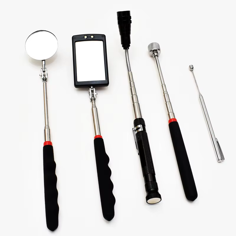 Lampe de poche Portable à 3 LED, torche à tête Flexible avec aimant, lampe télescopique Flexible, ou