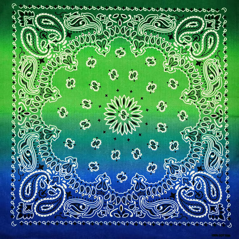 Nouvelle mode Hip Hop 100% coton Bandana carré écharpe 55 cm * 55 cm noir rouge Paisley bandeau impr