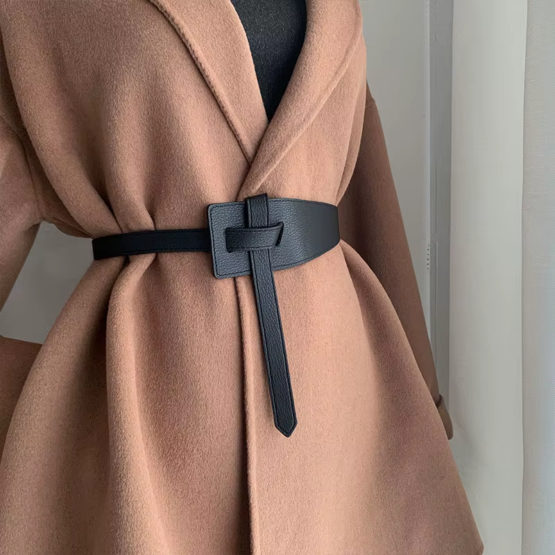 Ceintures de styliste pour femmes, haute qualité, nœud en cuir Pu souple, longue ceinture, taille la