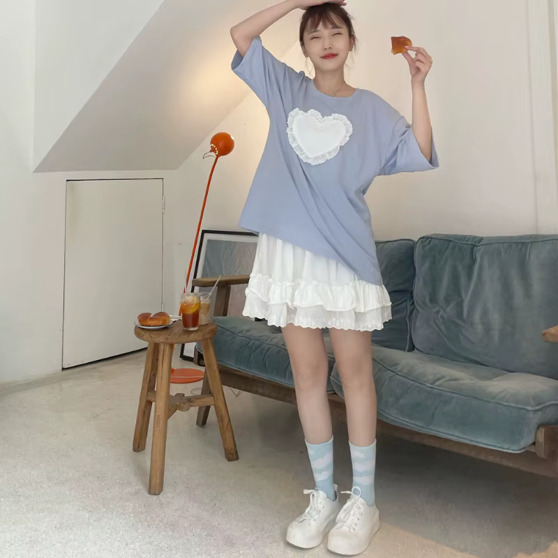 Jupes d'été pour femmes, jolies, simples, patchwork, loisirs, style japonais rétro, taille haute, 03