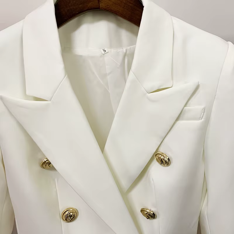 Veste de créateur de haute qualité, nouvelle mode 2026, veste classique pour femmes, double boutonna
