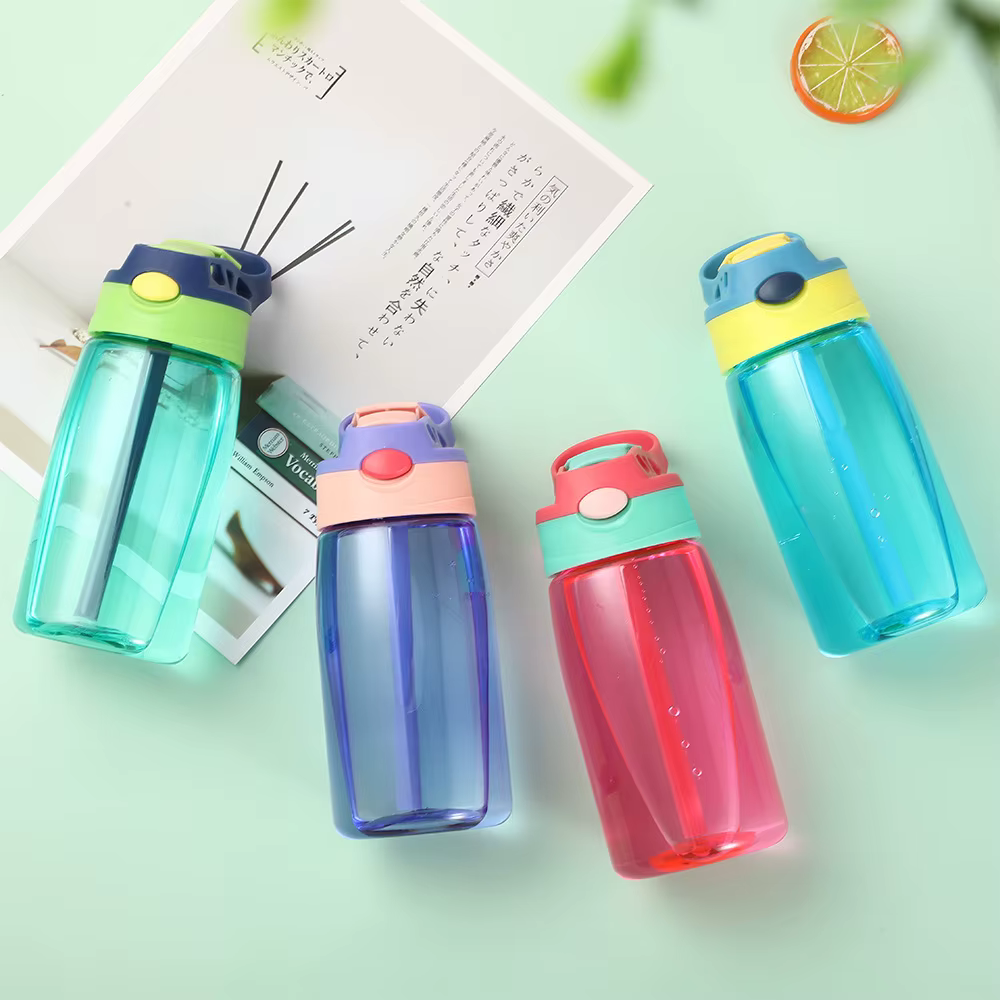 Bouteille d'eau portable avec paille pour enfants, tasse de fitness pour filles, voyage, HI Gym Spor