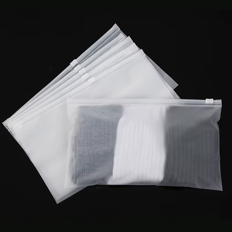 Sac à fermeture éclair givré 16 fils, sous-vêtements culottes chaussettes fournitures d'emballage ch