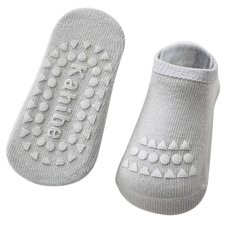 Ensemble de chaussettes et genouillères pour bébé, pour filles et garçons, couleur unie, antidérapan
