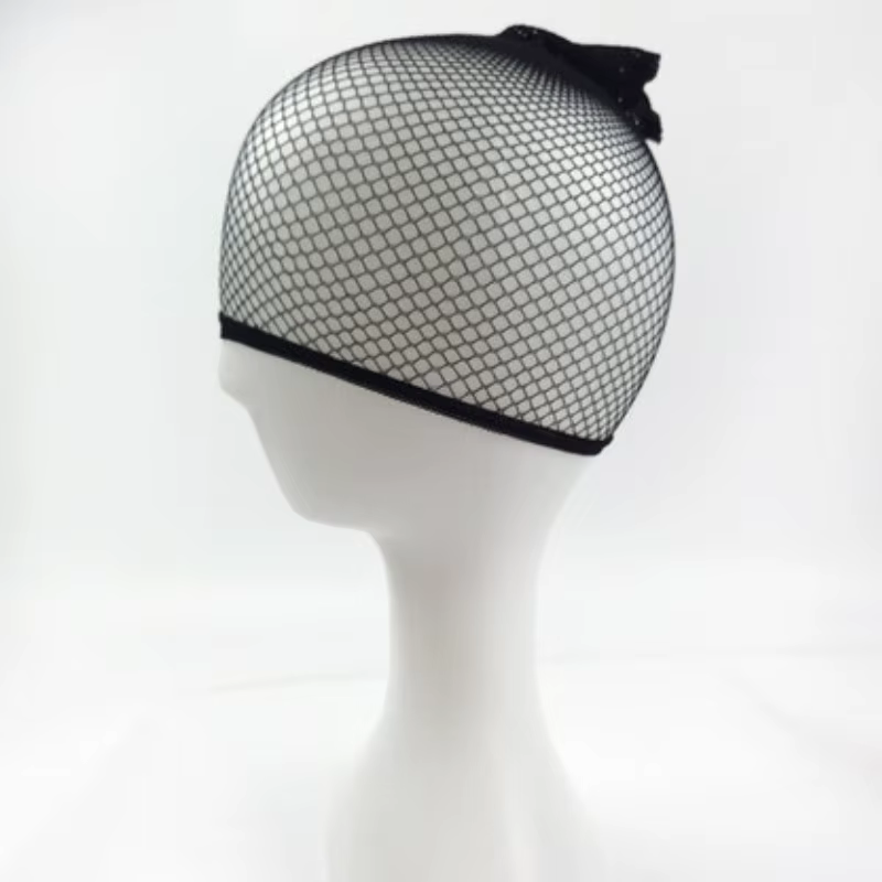 Filet à cheveux en Nylon noir pour femmes, matériaux pour la fabrication de perruques, élastiques ex