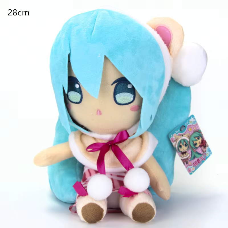 Peluche Hatsune Miku de 25 à 32cm, dessin animé japonais, poupée douce, oreiller futur, mignon, cade