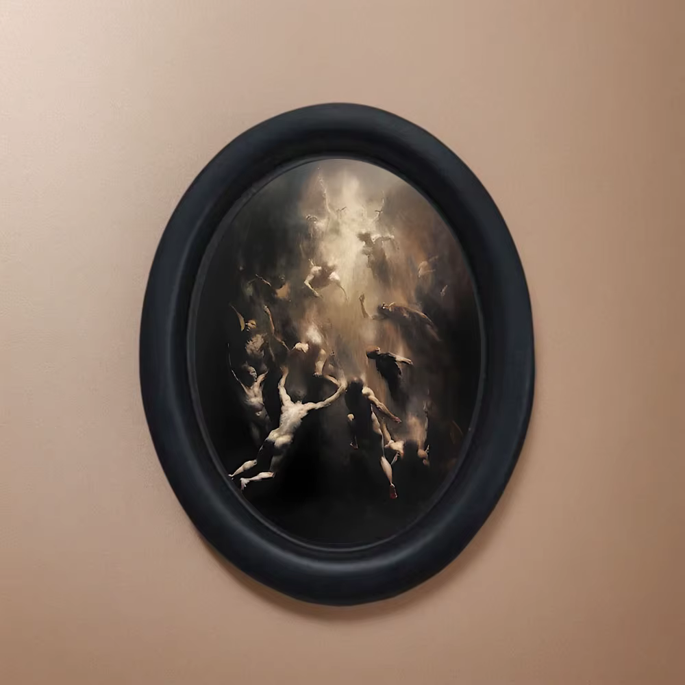 1 Pièce de Décoration Murale Style Dark Academia Inspirée de Fallen Soul, Décoration Murale Encadrée
