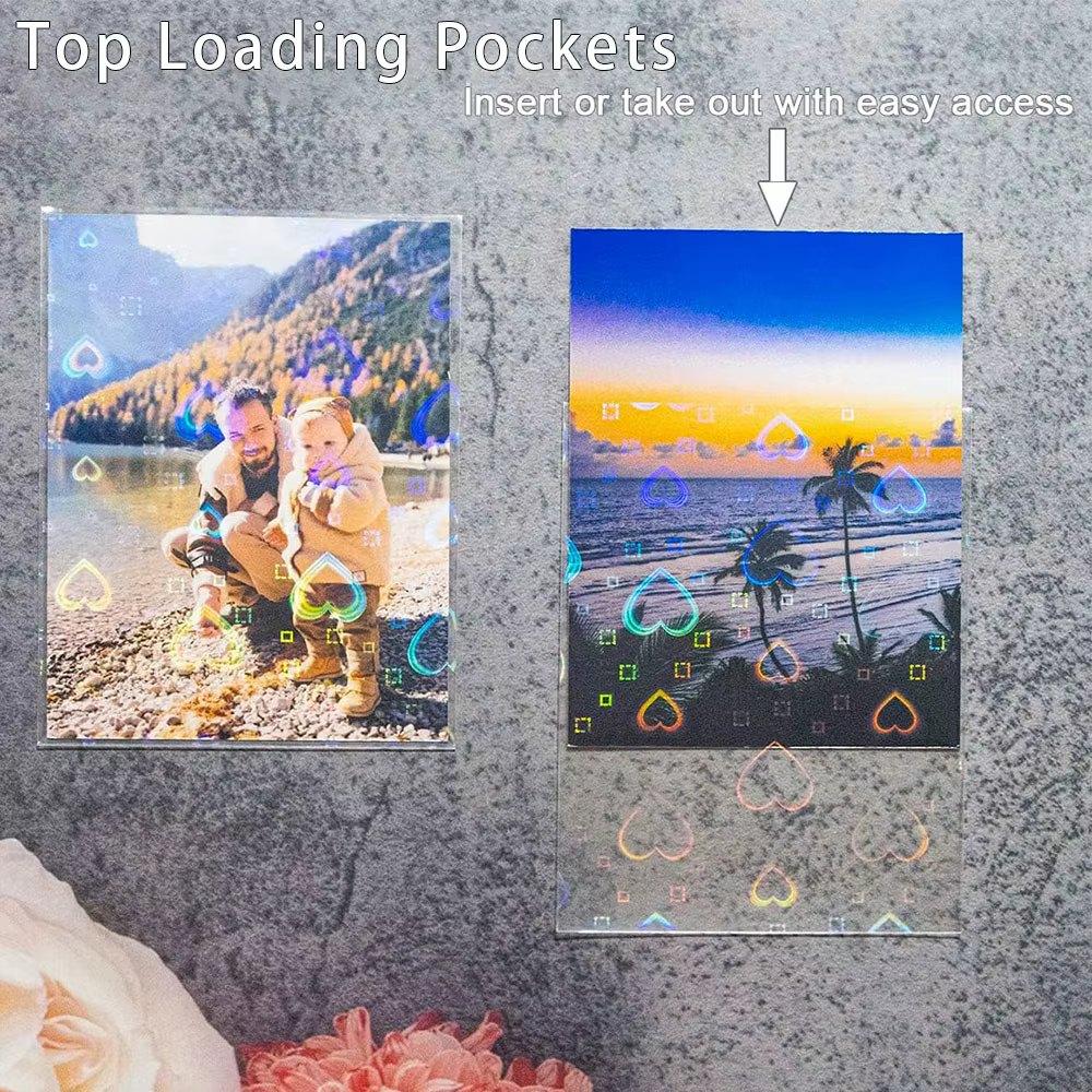50 Protège-cartes laser coréens 61x88mm pour photocartes, Kpop, jeux de société, cartes de tarot – F