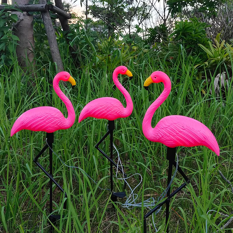 Lumière solaire LED en forme de flamant rose, lampe d'extérieur pour cour, jardin, piquet étanche, d
