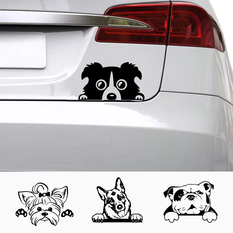 Voitures accessoire décalcomanies drôle chien avec nom voiture décalcomanie chiens animaux de compag