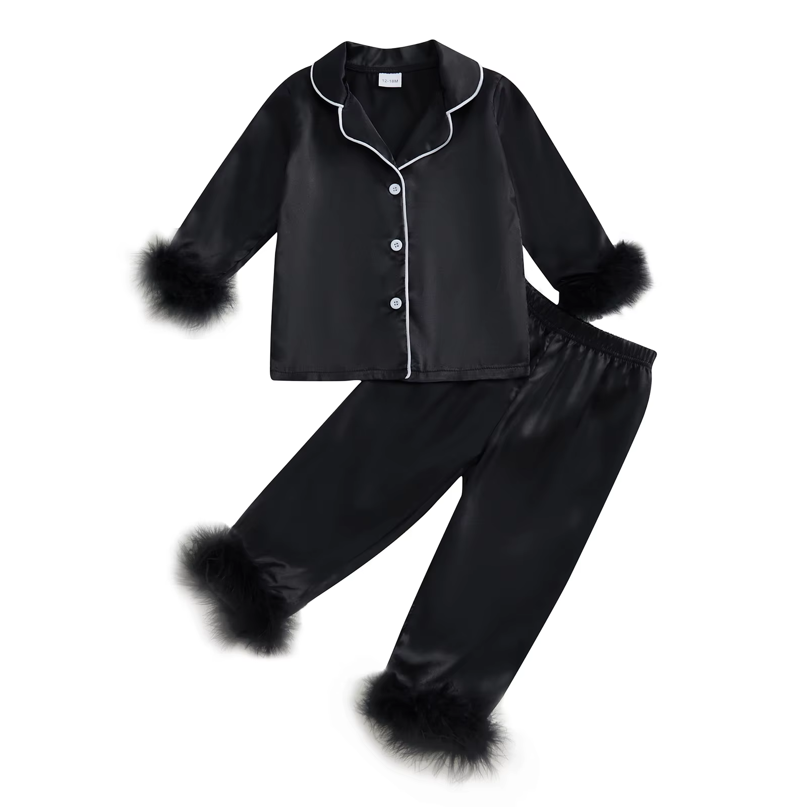Ensemble de pyjama en satin pour bébé fille, pantalon à taille élastique en Y, vêtements de détente
