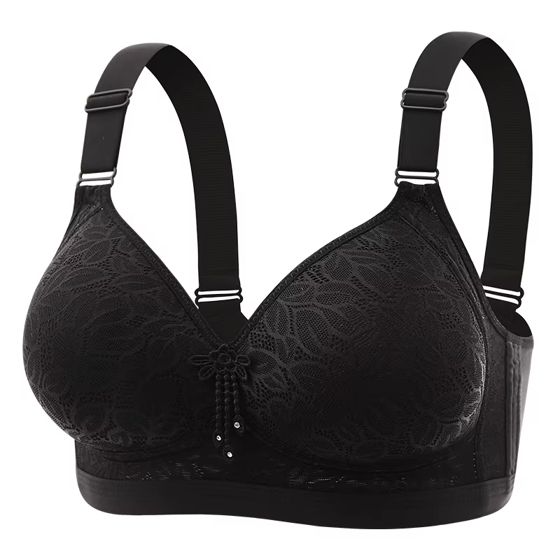 Soutien-gorge d'allaitement confortable réglable, Section fine sans anneau en acier, gros seins appa