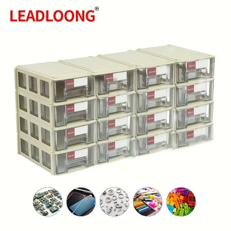 LEADLOONG 8/16 pièces 14x9x4 cm/5.5x3.5x1.5 pouces pièces de vis artisanat organisateur de fil Mini 