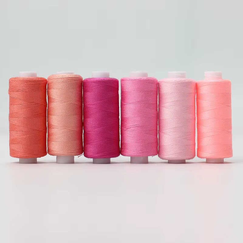 Fil à Coudre en Polyester de Couleurs Assorties, pour Couture et Broderie Intermédiaire, 6 Pièces/Pa