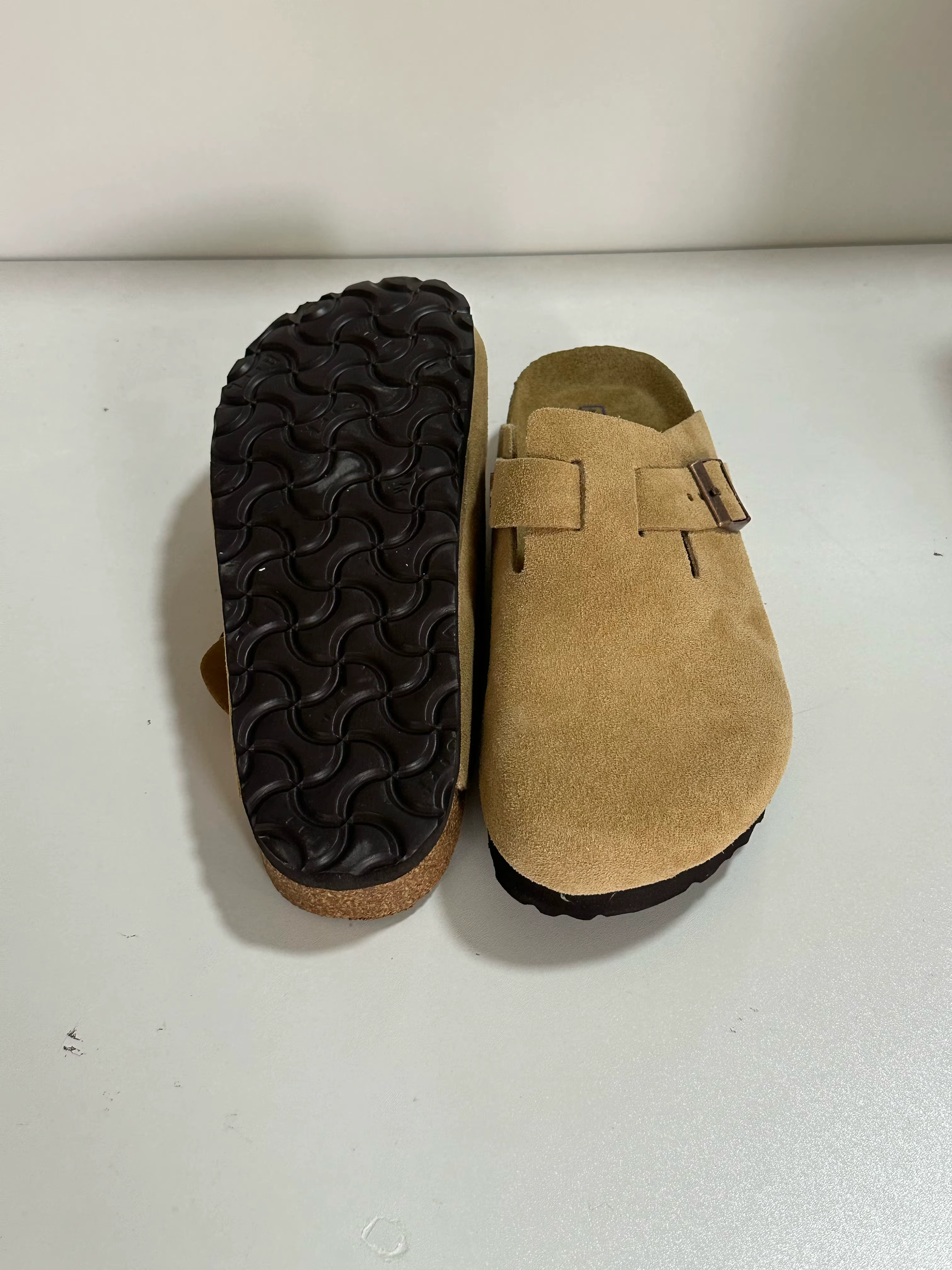 Sabots en daim pour hommes et femmes, mules, sabots, style vintage, sandales de plage à semelle épai