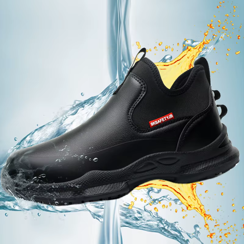 Chaussures en cuir pour hommes à la mode Chaussures de chef imperméables et antidérapantes Chaussure