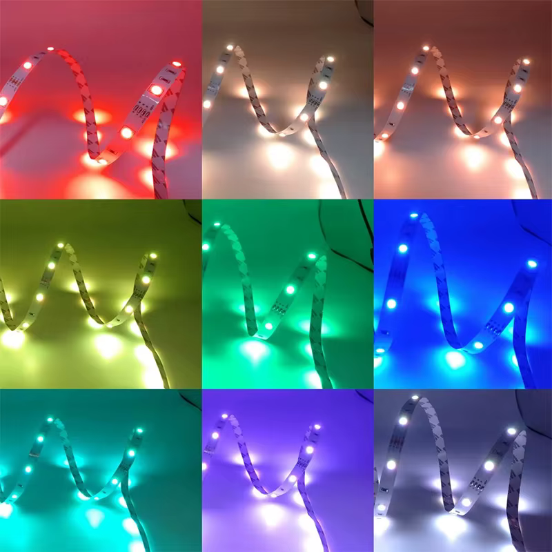 Bande LED colorée 5050, 12V, non étanche, avec contrôle Bluetooth Wi-Fi, bande lumineuse LED intelli