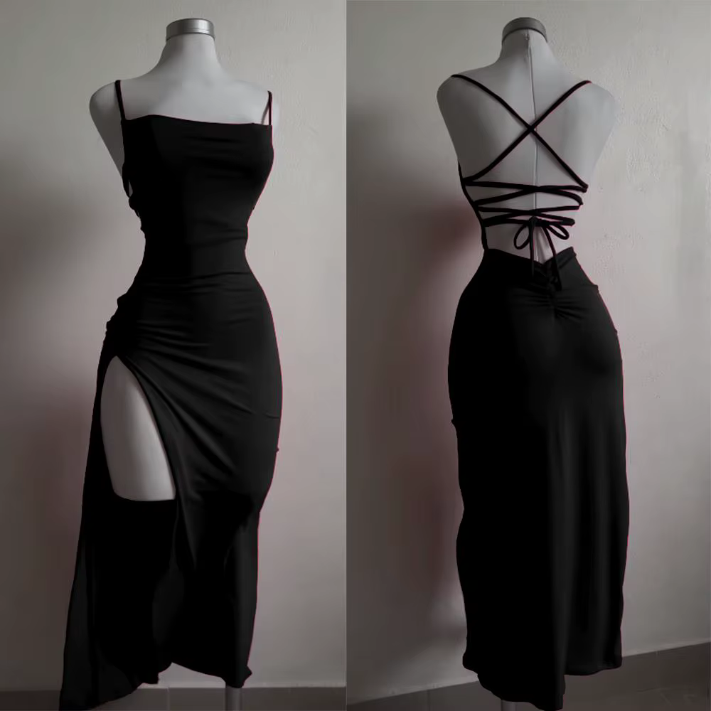 Robe d'été explosive, nouvelle collection 20224, haute sensibilité, bretelles licou, sac Spice Girl,