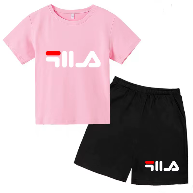 Vêtements pour enfants, t-shirt à manches courtes + short, vêtements d'été cool et charmants, ensemb