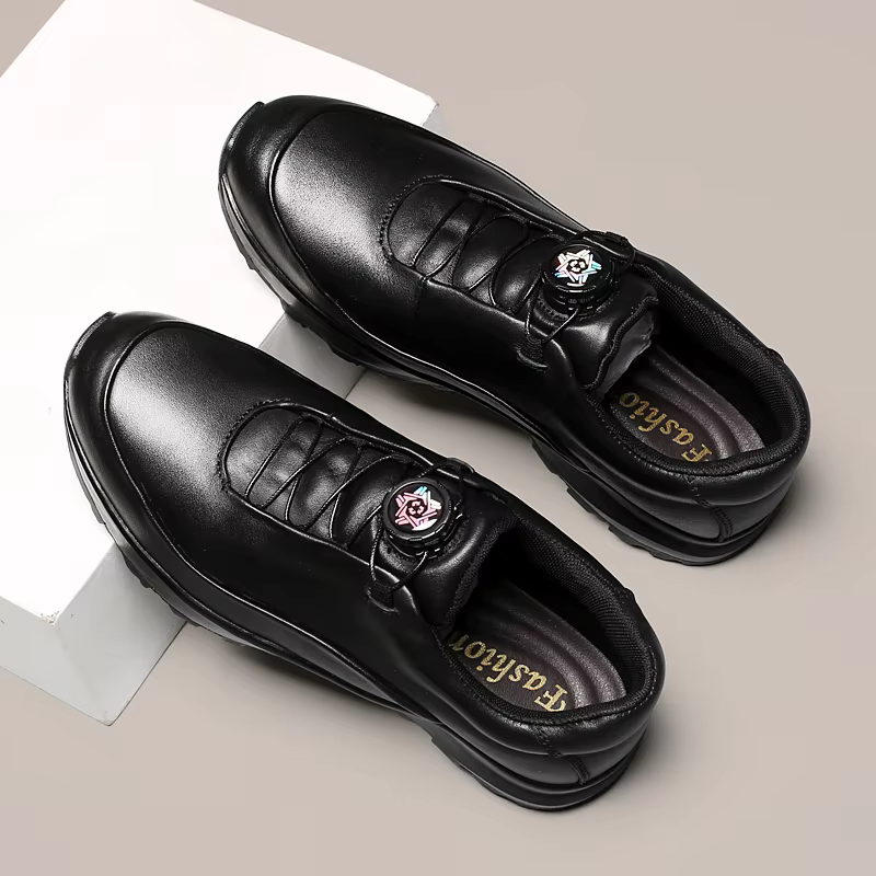 Baskets de voyage en cuir véritable antidérapantes pour hommes, chaussures de sport classiques décon