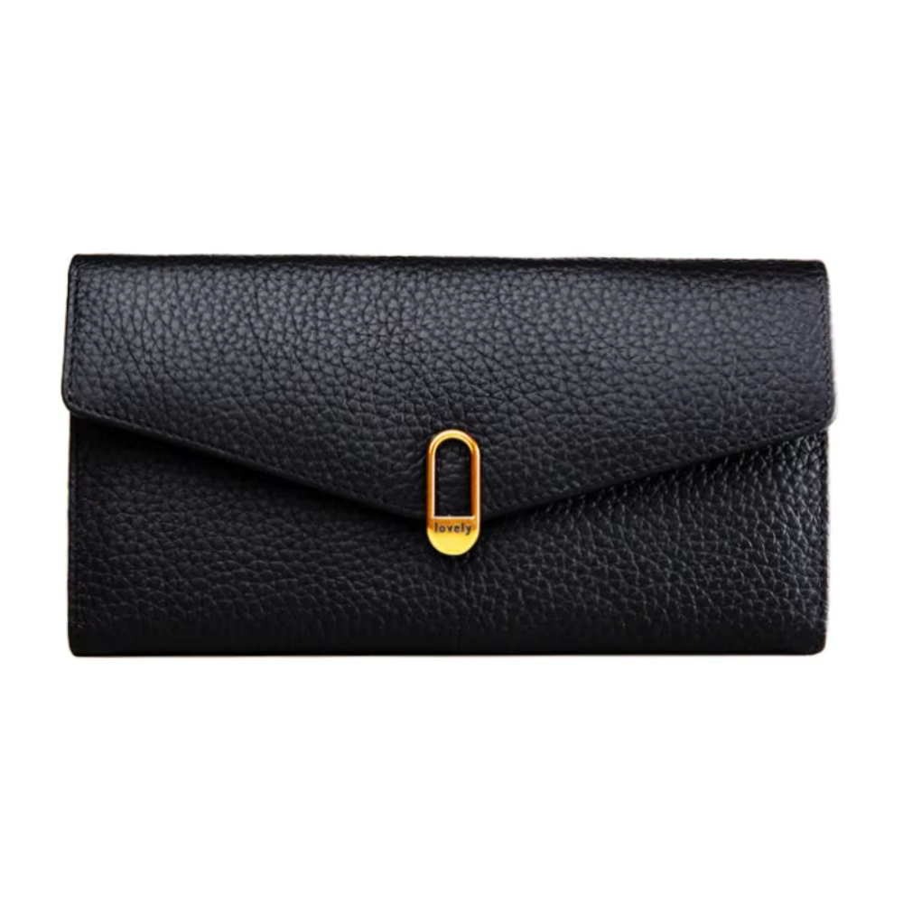Portefeuilles longs en cuir véritable pour femmes, sacs à main de créateur de luxe, porte-cartes de 