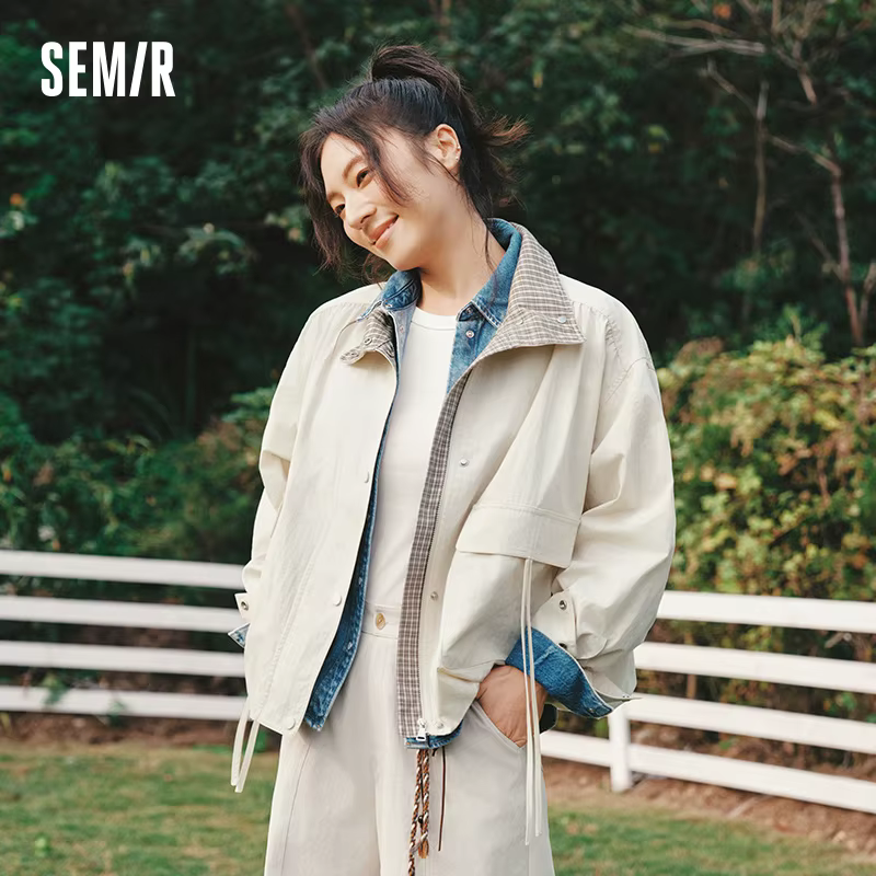 Veste rétro Semir pour femme, collection Printemps 2026, à carreaux, coupe oversize, style décontrac