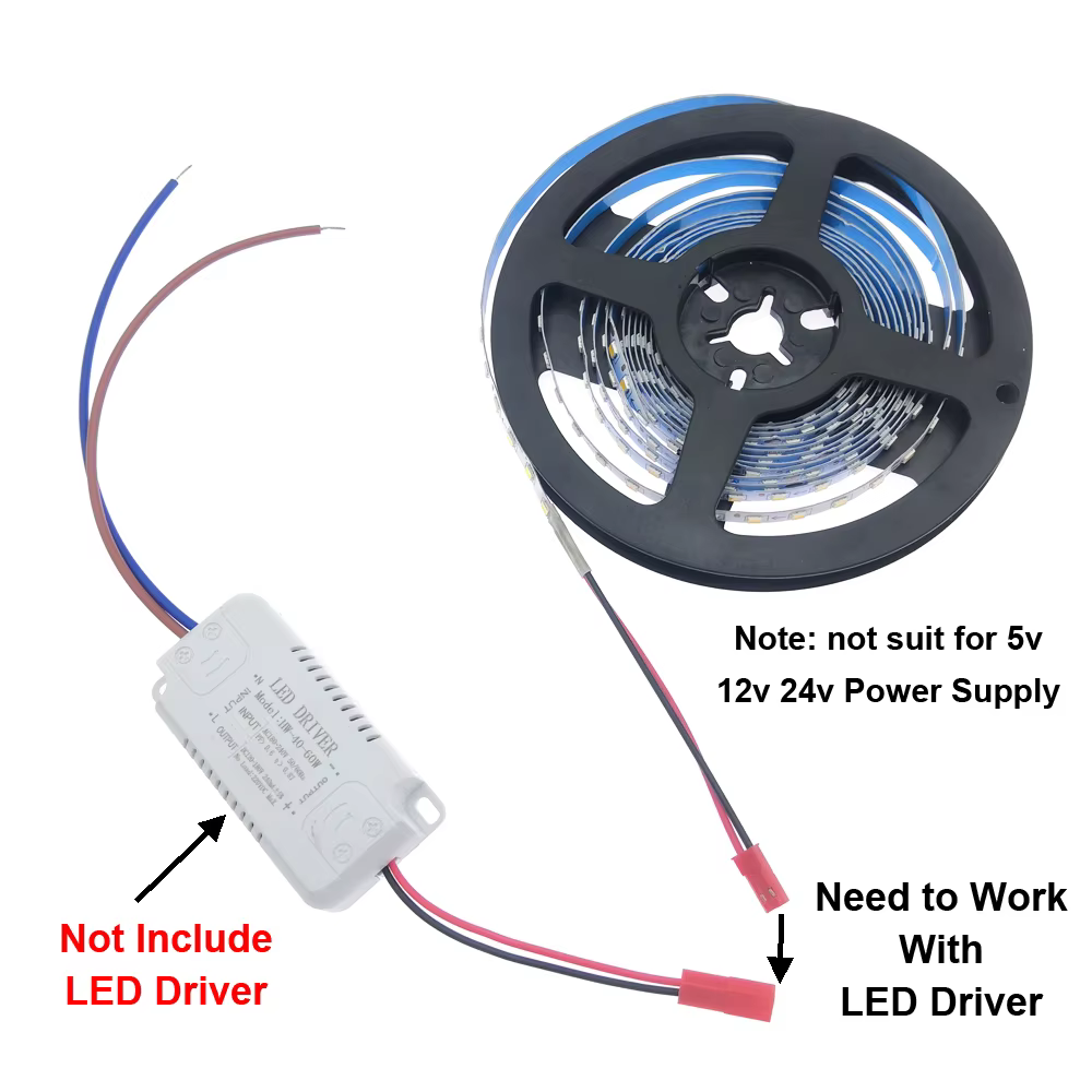 Bande lumineuse Flexible à courant Constant, 5m/bobine, haute luminosité, SMD2835, Type S, 5B10C, 10