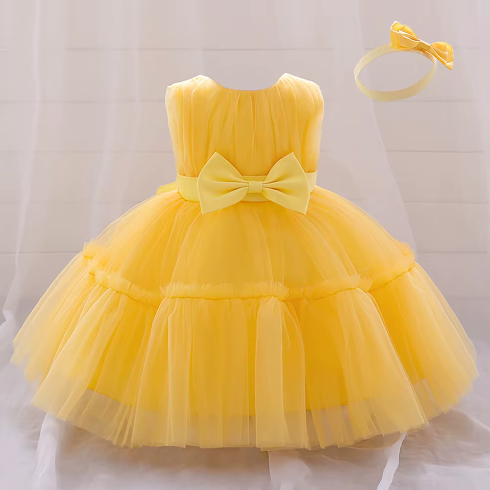 Robes de baptême pour bébés filles, tenue de princesse élégante pour fête de mariage, en Tulle, vête