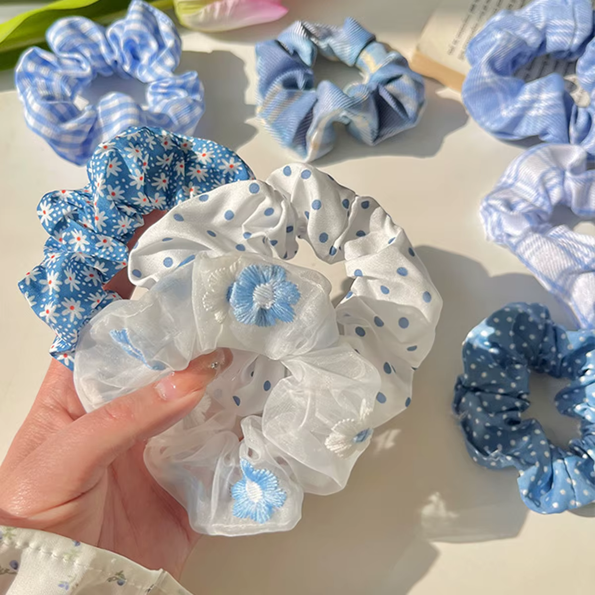 Anneau de cheveux pour gros intestin, 10 pièces/ensemble, élastique pour cheveux haut de gamme pour 